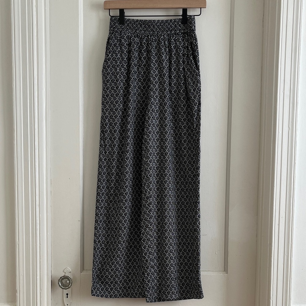 Treasure & Bond Wise Leg Linen Blend Pull On Soft Summer Pants High Waist XS